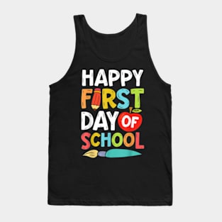 Happy First Day Of Schoo Men Women Teachers Students Tank Top